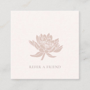 ELEGANT RO GULD ROSA LOTUS BLOMMIGT HÄNVISAR EN V FYRKANTIGT VISITKORT