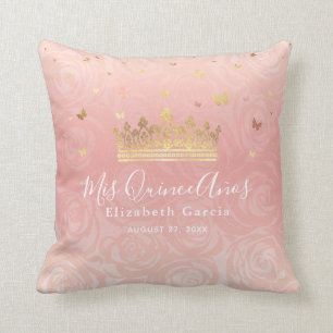 Elegant Ro Guld Rosa Mis Quince Anos Kudde