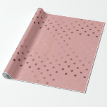 elegant ro guld rosa polka dots presentpapper<br><div class="desc">Elegant och modern utformning av polka dots.</div>