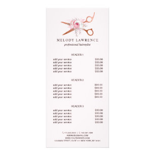 Elegant ro guld sax hårstylist reklamkort