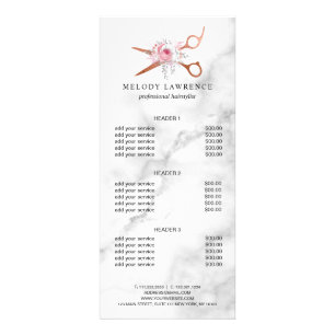 Elegant ro guld sax hårstylist reklamkort