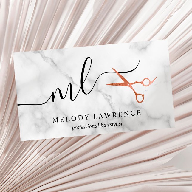 Elegant ro guld sax hårstylist visitkort (Skapare uppladdad)