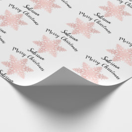 Elegant ro-guld-snöflingan mönster presentpapper