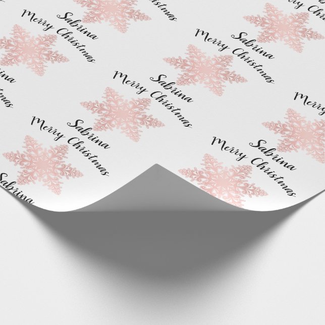 Elegant ro-guld-snöflingan mönster presentpapper (Hörn)