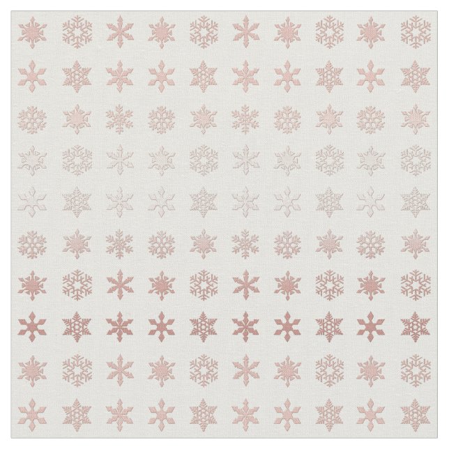 Elegant Ro Guld Snöflingor Mternt White Tyg (Närbild)