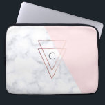elegant ro guld trianglar vit marmor rosa<br><div class="desc">Modern geometrisk utformning med faux white marble och rosa färg block,  faux guld triangles.</div>