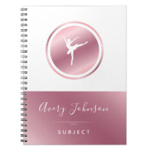 Elegant Ro Guld & White Ballet Dancer Girly Rosa