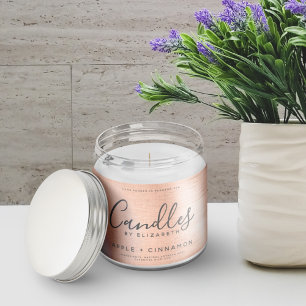 Elegant Ro guldfoil Soy Candle-etikett Rektangulärt Klistermärke