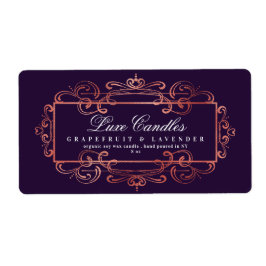 Elegant Ro guldfoil Swirl Mörk Lila Luxurie Fraktsedel