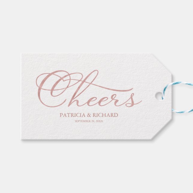 Elegant Ro Gulffeber Vin Flaska Märkre Presentetikett (Framsidan (Horisontell))