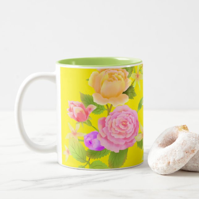 Elegant Ro Gult Två-Tonad Mugg (Med munk)