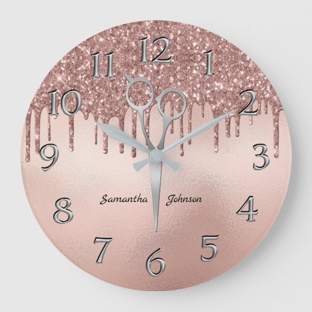 Elegant Ro Hairstylist Sissor Stor Klocka (Framsida)