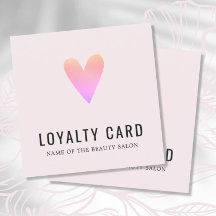 Elegant Ro Heart Beauty Salon Loyalty Card