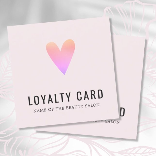 Elegant Ro Heart Beauty Salon Loyalty Card Lojalitetskort (Skapare uppladdad)