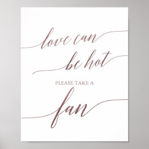 Elegant Ro Kärlek kan vara Hett Bröllop Fläkt Poster