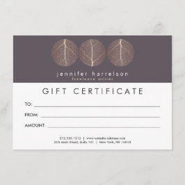 Elegant Ro Löv Trio Logotyp Gift Certificate
