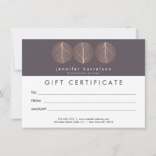 Elegant Ro Löv Trio Logotyp Gift Certificate