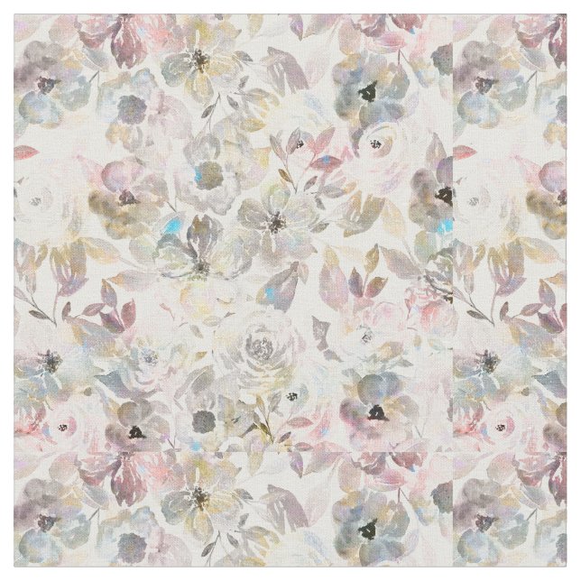 Elegant ro med vit grått-vattenfärg tyg (Närbild)