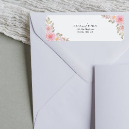 Elegant Ro minimalistisk färgfull Returadress Etikett