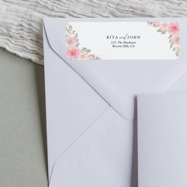 Elegant Ro minimalistisk färgfull Returadress Etikett (Skapare uppladdad)