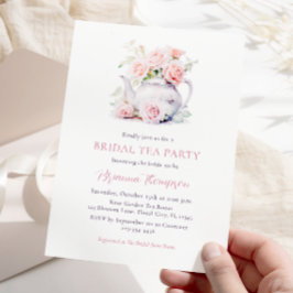 Elegant Ro Möhippa Tea Party Inbjudningar
