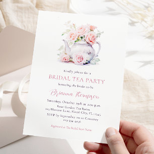 Elegant Ro Möhippa Tea Party Inbjudningar