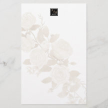 Elegant Ro Monogram Blank White