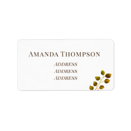 Elegant Ro Monogram White Adressetikett