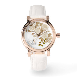 Elegant Ro Monogram White Armbandsur