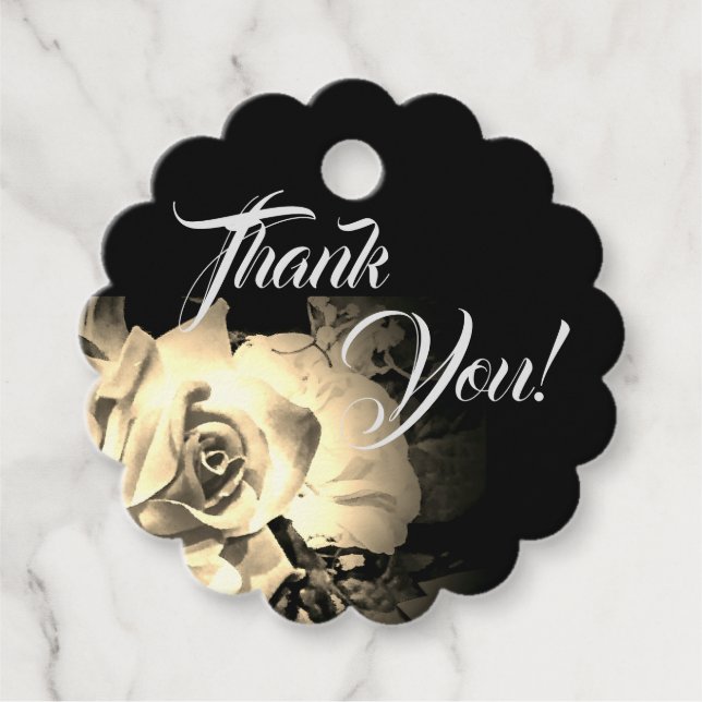 Elegant Ro Monogrammad Gåvor Etiketter (Framsida)