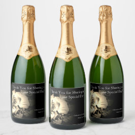 Elegant Ro Monogrammed Vattenflaska-etikett