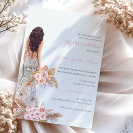 Elegant Ro Pampas Grass Dress Quinceanera Inbjudningar