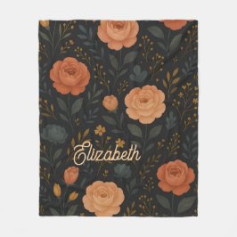 Elegant Ro & Peony Blommigt Fleece Blanket