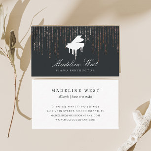 Elegant Ro Piano Instruktör Musiklärare i Piano Gu Visitkort