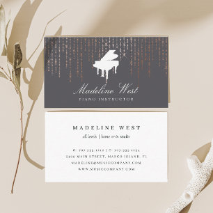 Elegant Ro Piano Instruktör Musiklärare i Piano Gu Visitkort