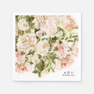 Elegant Ro Romantik Bröllop Bord Napkins Pappersservett