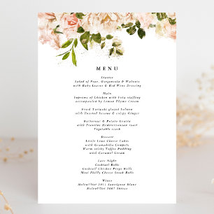 Elegant Ro Romantik Bröllop Meny