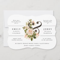 Elegant Ro Romantik Watercolor Bröllop