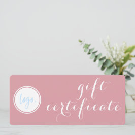 ELEGANT RO ROSA AFFESS LOGOTYP GIFT CERTIFIKAT