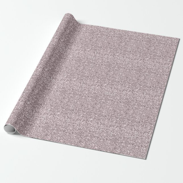 Elegant Ro Rosa Glamor Glitter Presentpapper (Utrullad)