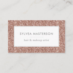 Elegant Ro Rosa Glitter Modern miniminivå Visitkort