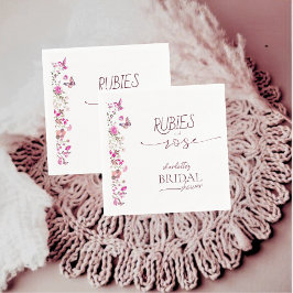 Elegant Ro Ruby WildblomMöhippa Pappersservett