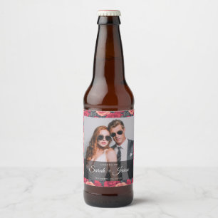 Elegant Ro Rustic Bröllop Beer-etikett Ölflaska Etikett