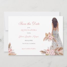 Elegant Ro Script Pampas Grass Quinceañera Spara Datumet