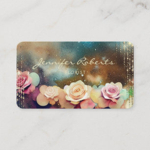 Elegant Ro Space Florist Unik Visitkort