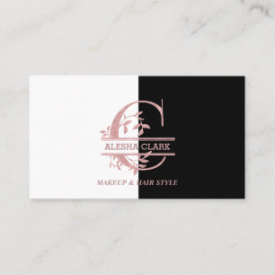 Elegant Ro Split Anpassningsbar Monogram Brev C Visitkort