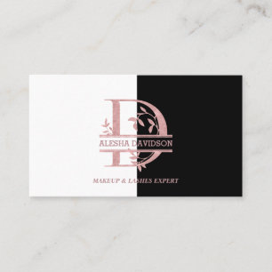 Elegant Ro Split Anpassningsbar Monogram Brev D Visitkort