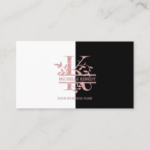 Elegant Ro Split Anpassningsbar Monogram Brev K Visitkort