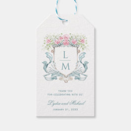 Elegant Ro Vapensköld med två rader | Monogram Brö Presentetikett