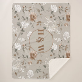 Elegant Ro & Vine Mönster Sherpa Blanket